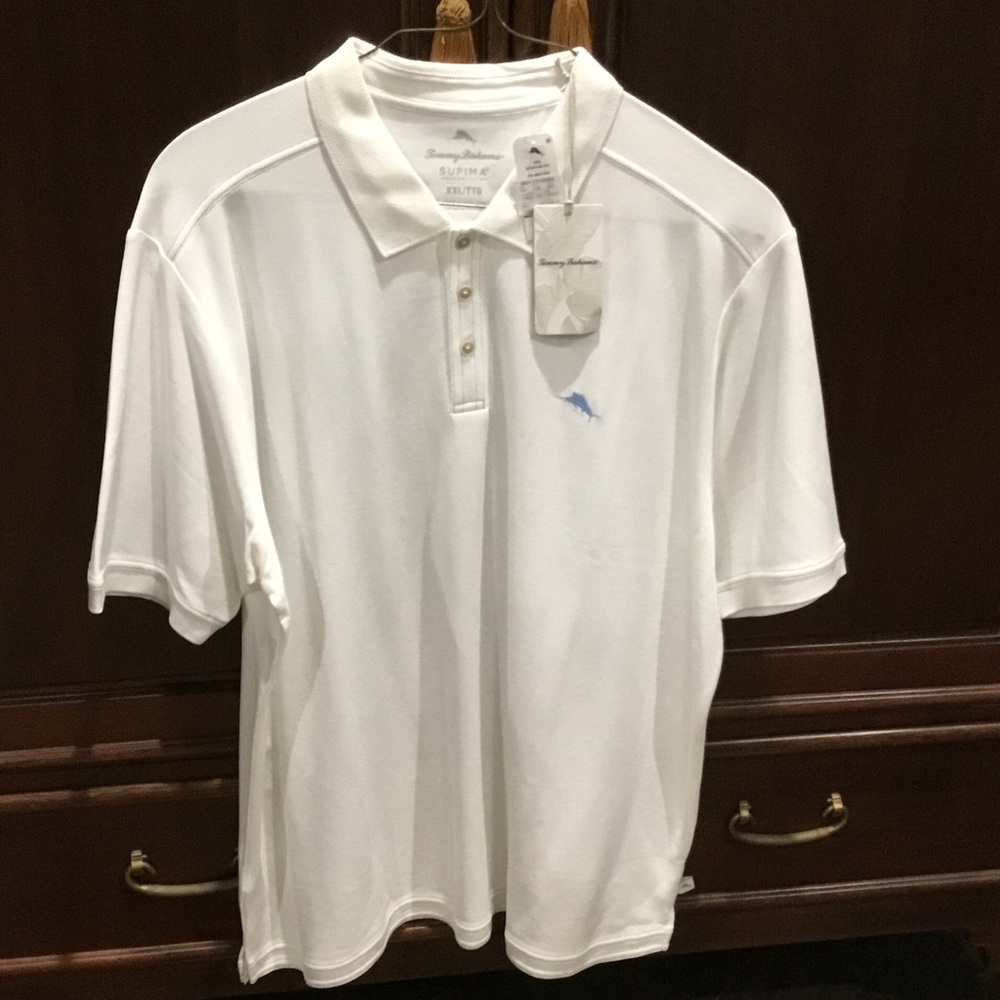 Tommy Bahama-Men's Classic White Polo NWT